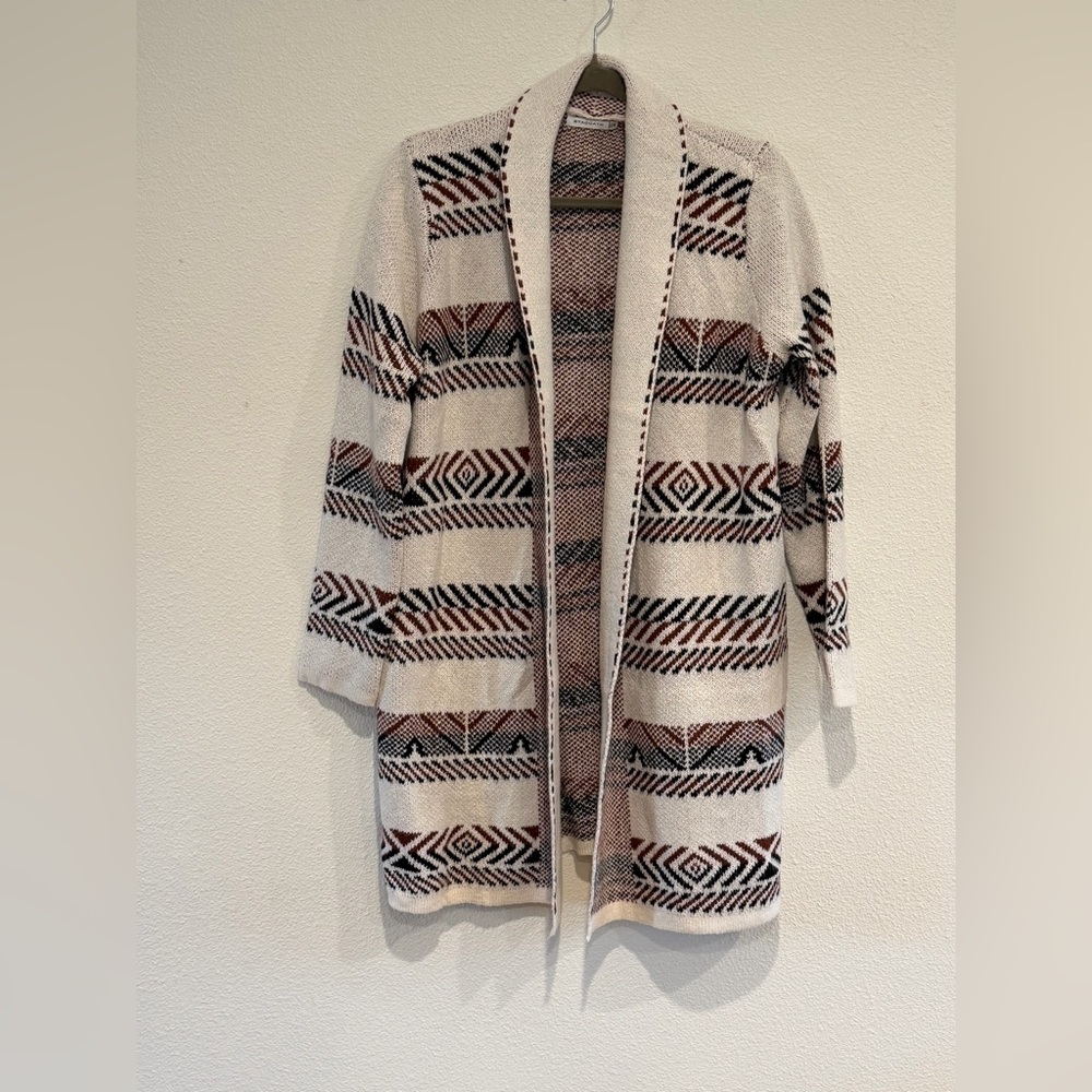 Staccato Beige and Brown Striped Cardigan
